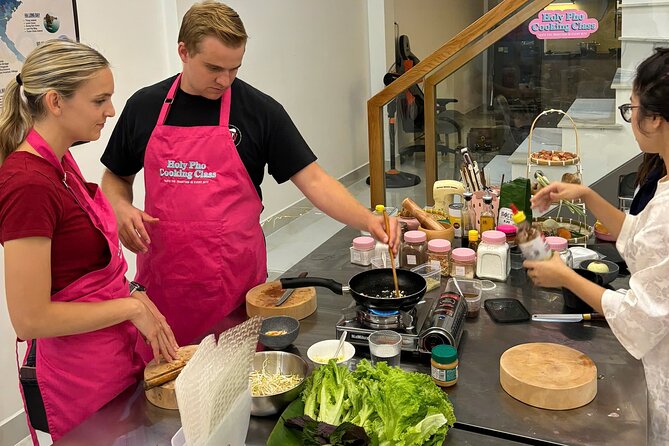 Cook 4 Local Vietnamese Dishes In Pink-themed Class & Market Tour - Your Sanitized Cooking Station: 100% Hands-On Setup
