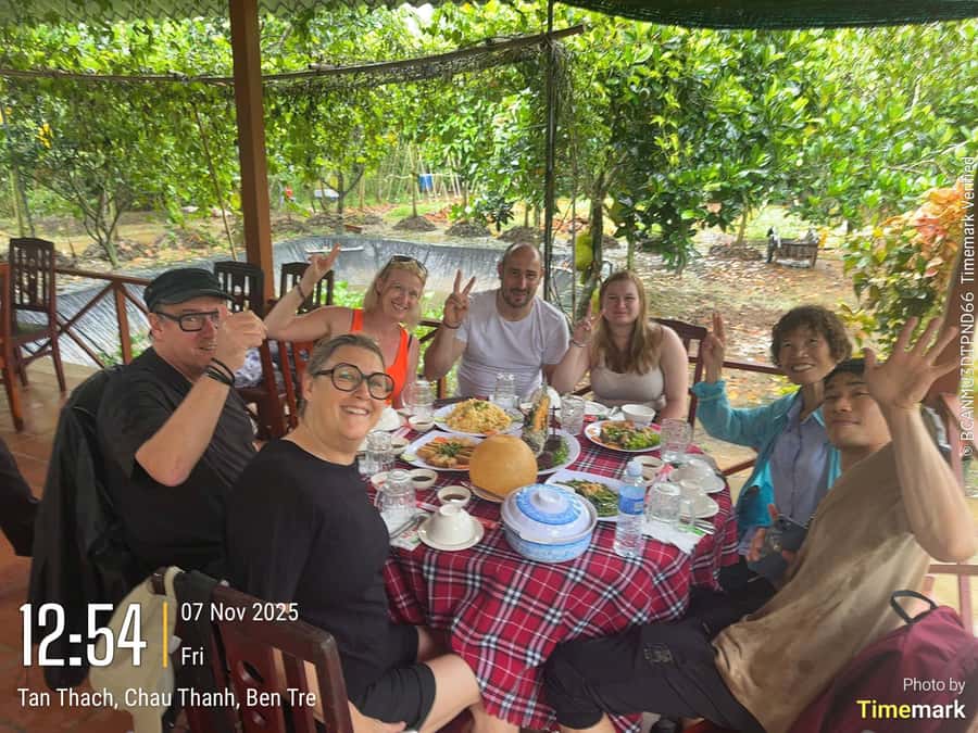 HCM: Authentic Mekong Delta - Boat, TukTuk, Khot Cake Making - Grapefruit orchard and apiary: honey production in plain terms