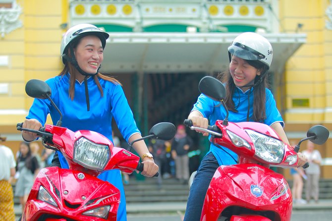 Ho Chi Minh City Tour by Motorbike with Female Riders | KissTour - Notre-Dame Cathedral (Saigon): French-era lines and a calmer pocket