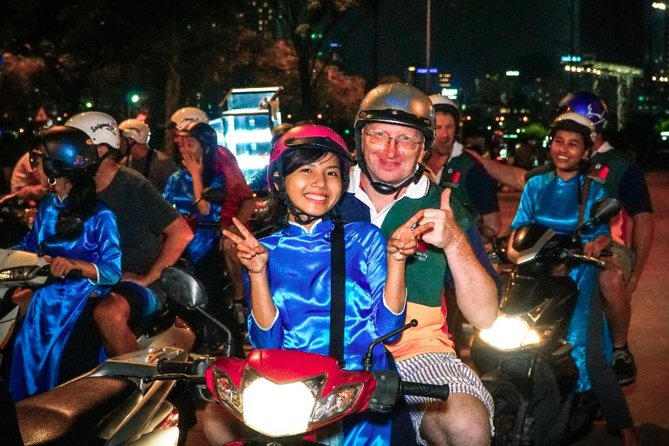 Ho Chi Minh Night Tour by Motorbikes with Female Rider | KissTour - Safety and comfort: gear included, but you should dress for the ride