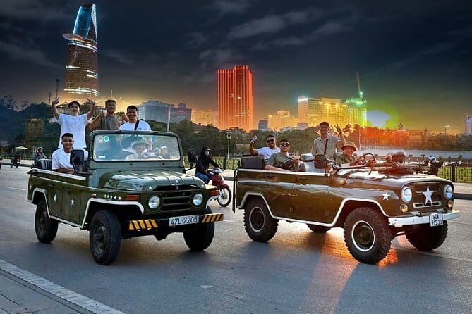 Jeep Tour Saigon By Night : FRESH SEAFOOD, STREET FOOD & SKY BAR - Key highlights