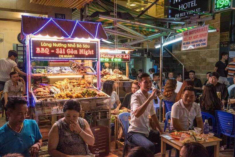 Saigon at Sunset: Ultimate Street Food Experience - Grilled meat on the street: bo cuon mo chai and bo la lot