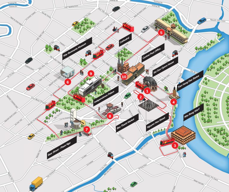 Saigon: City Sightseeing Hop-On Hop-Off Bus Tour - Blue Route: flowers, pagodas, and the markets locals actually use